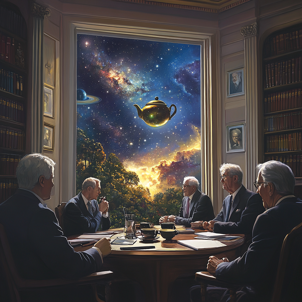 برتراند رَسل والإبريق الطائر: مغالطات في منهجية الإثبات العقلي